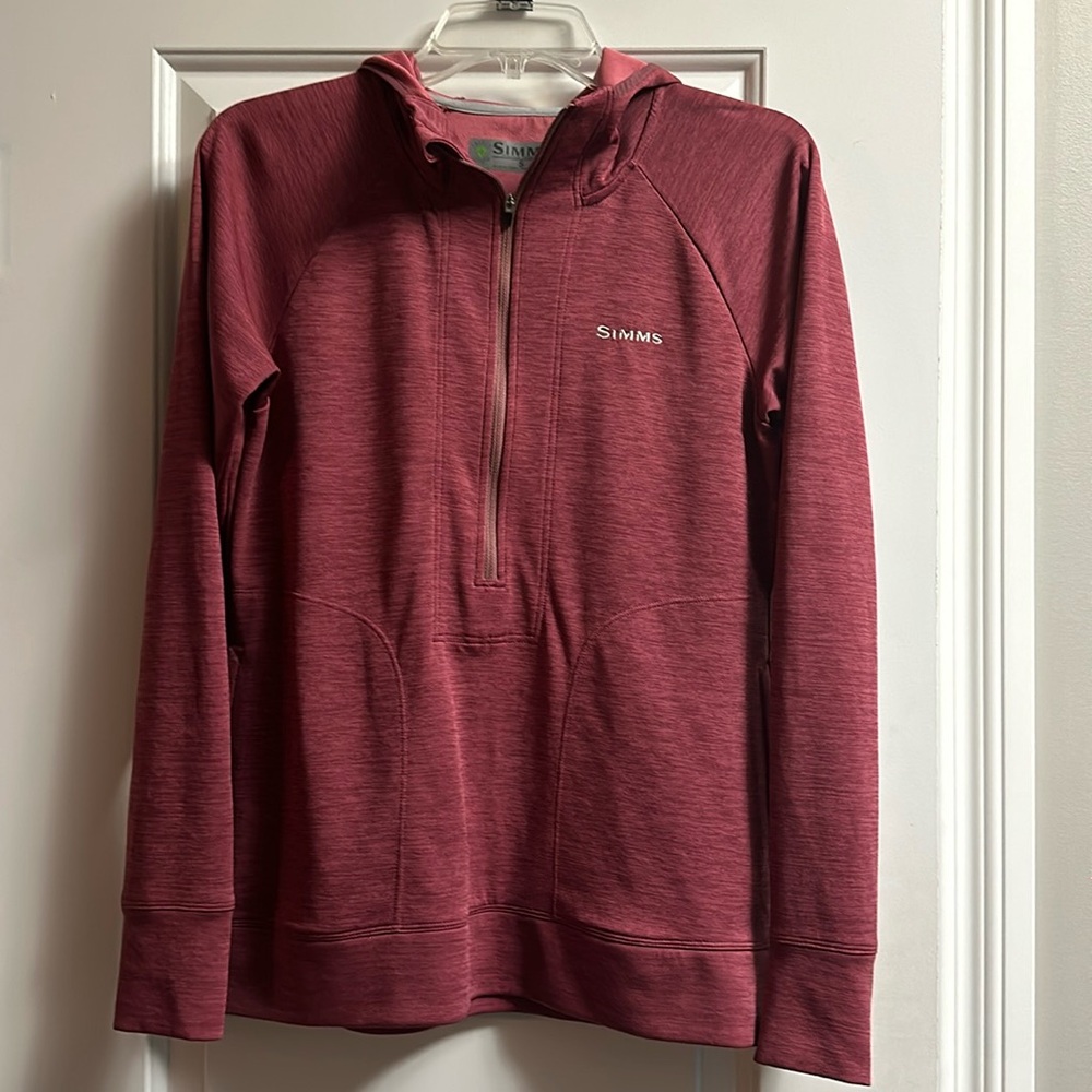 Simms Women's Maroon Hoodie Sweatshirt